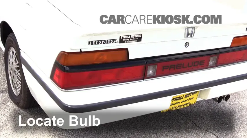 1985 Honda Prelude 2.0 Si 2.0L 4 Cyl. Éclairage Feux de position arrière (remplacer ampoule)